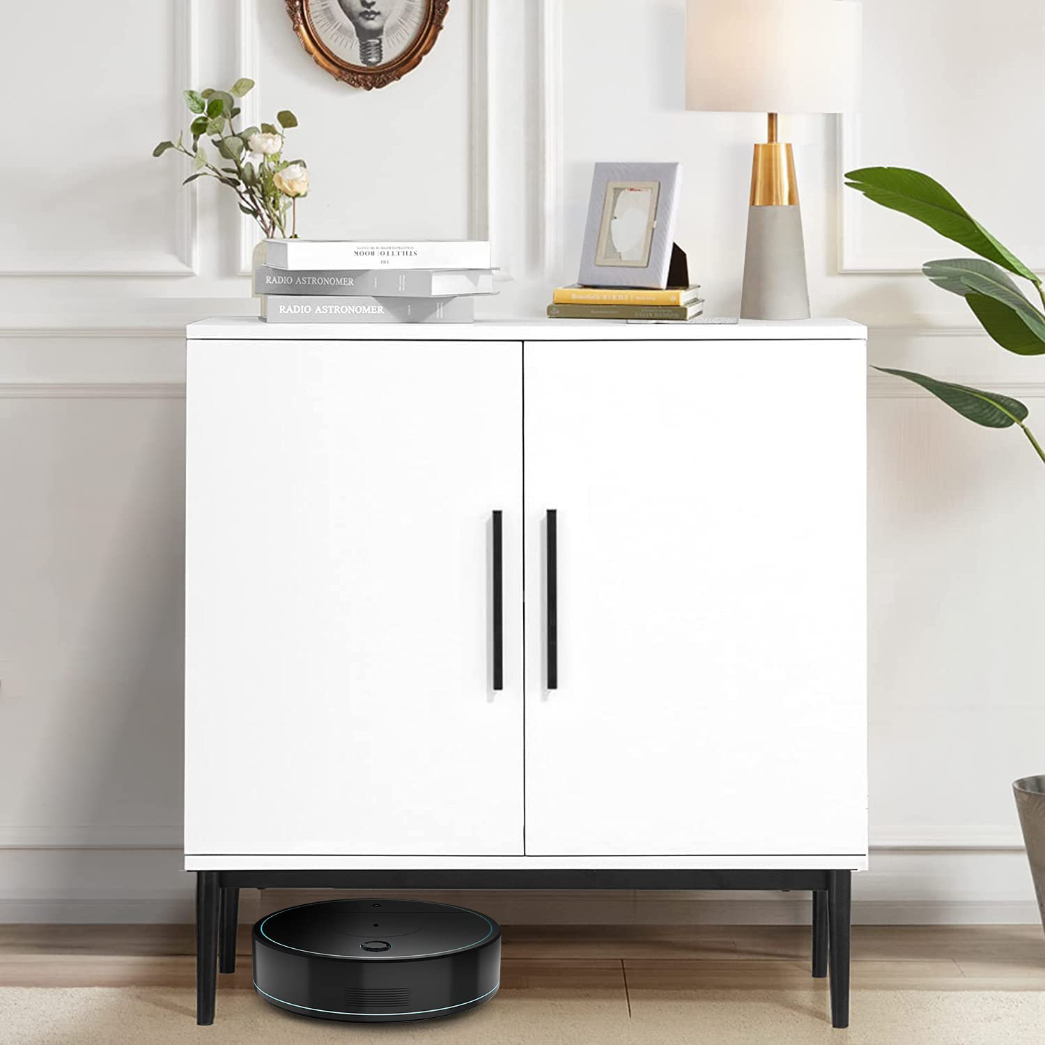 Ebern Designs Accent Cabinet with Doors White Storage Cabinet Sideboard Reviews Wayfair